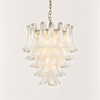 Glass Chandelier White