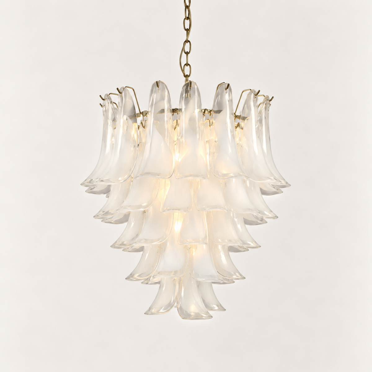 Glass Chandelier White