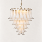 Glass Chandelier White
