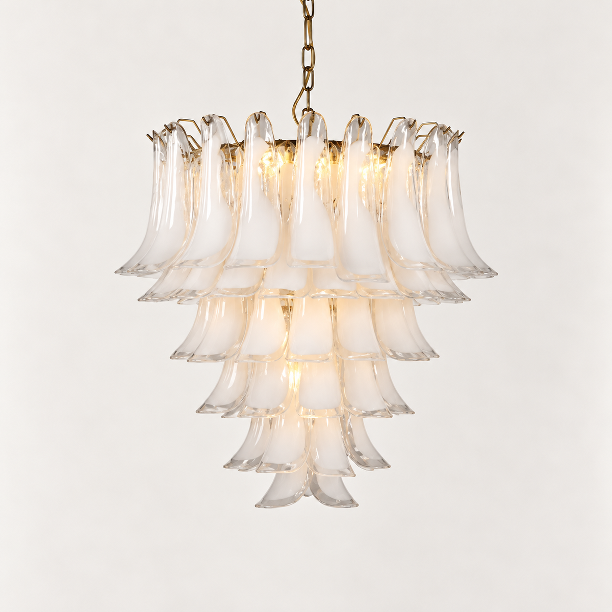 Glass Chandelier White