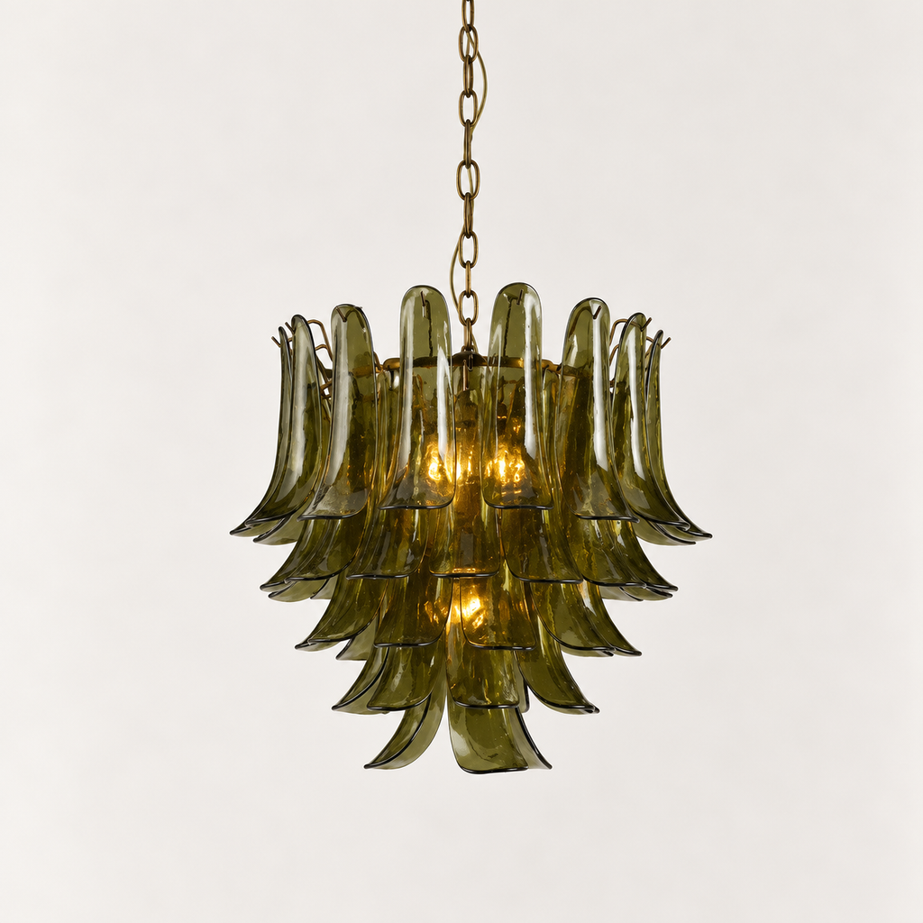 Glass Chandelier Olive