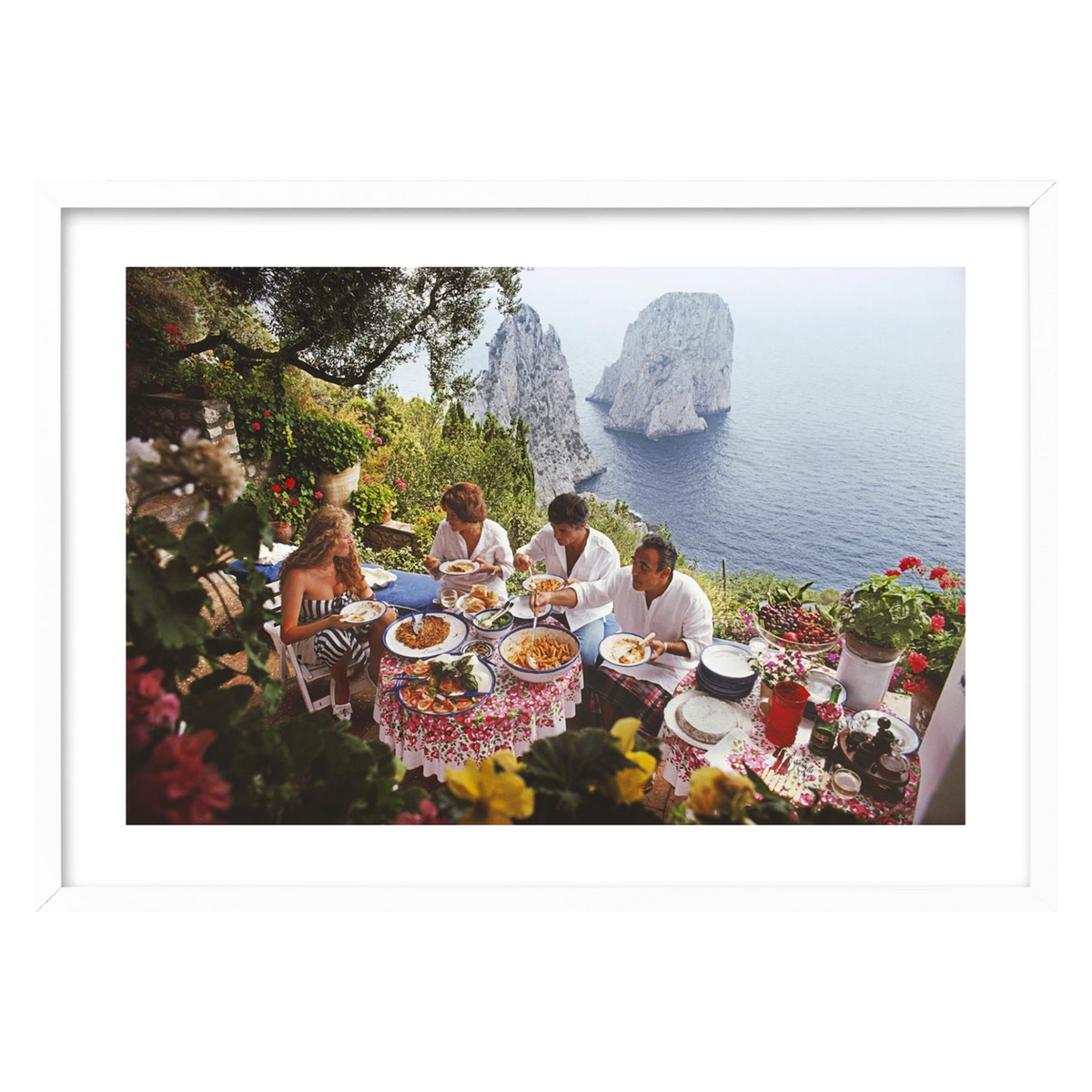 Slim Aarons Dining Al Fresco On Capri