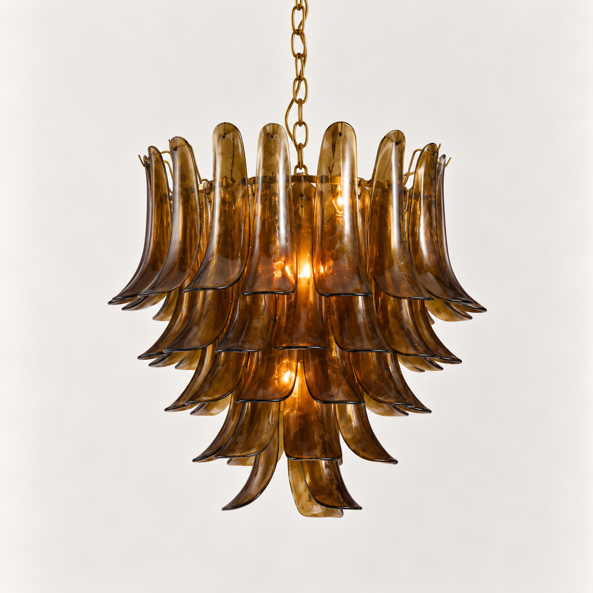 Glass Chandelier Amber