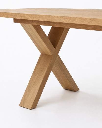 X Base Dining Table