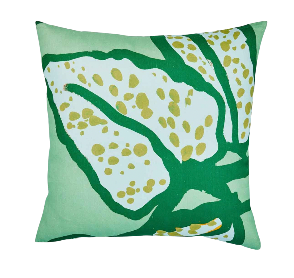 Spotted Begonia Floor Cushion Green