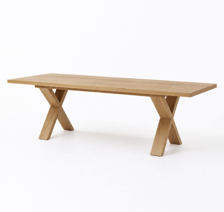 X Base Dining Table