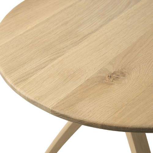 Oak Swivel Side Table